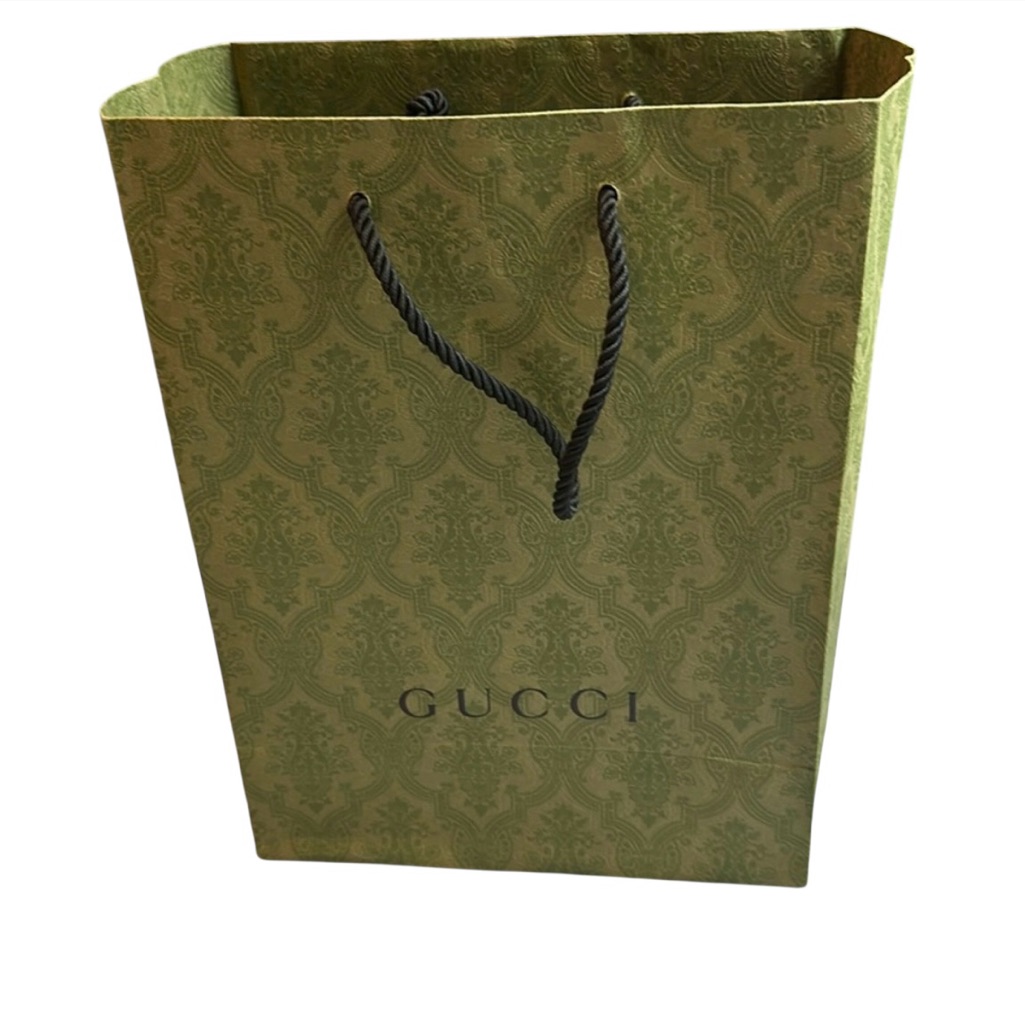 Large Green Gucci Gift Bag With Handles